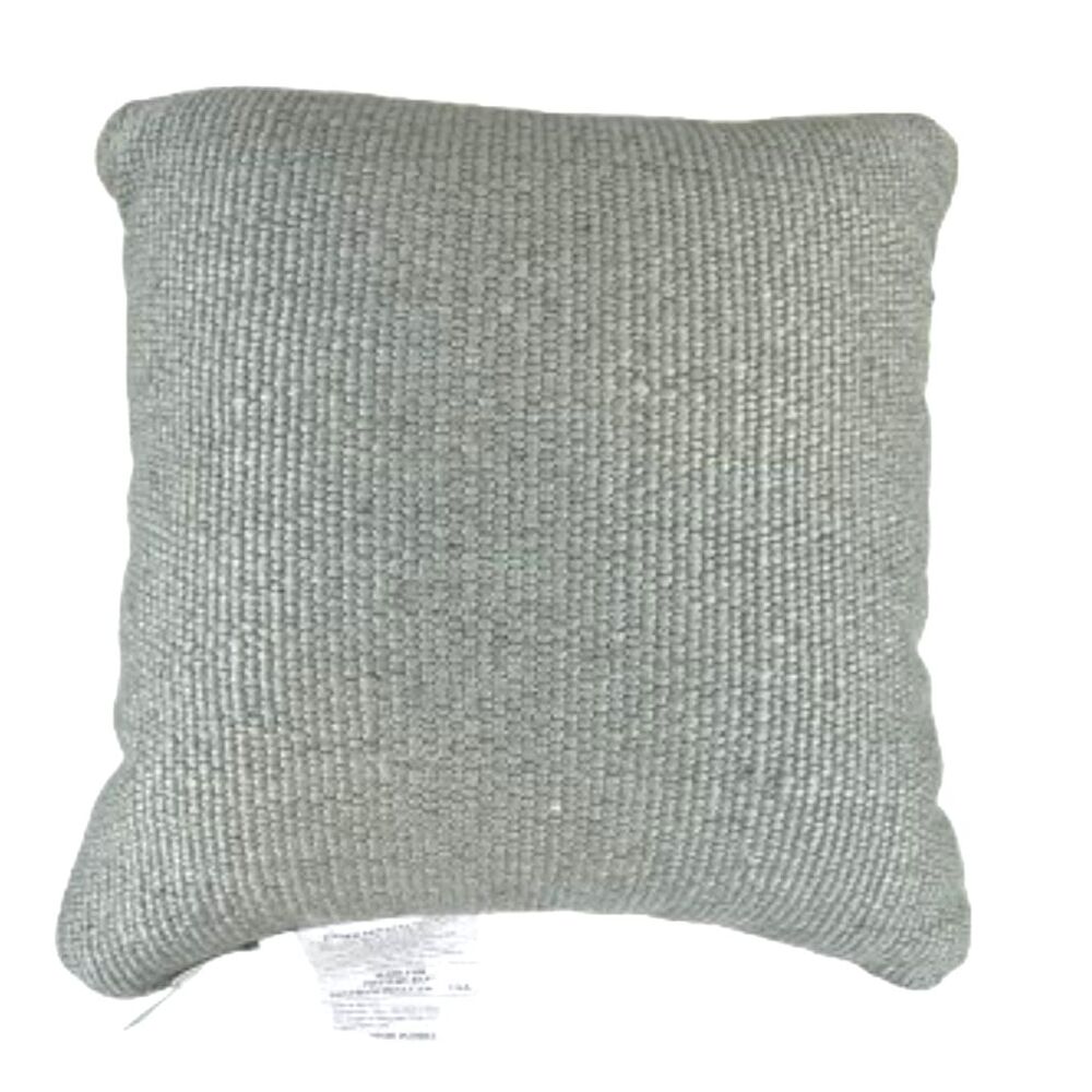 Pottery Barn Mini Chunky Weave Accent Pillow Eucalyptus Handwoven Linen Blend